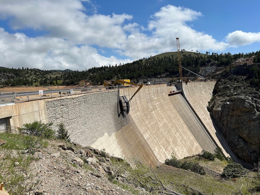 Gross Dam hydrodemolition